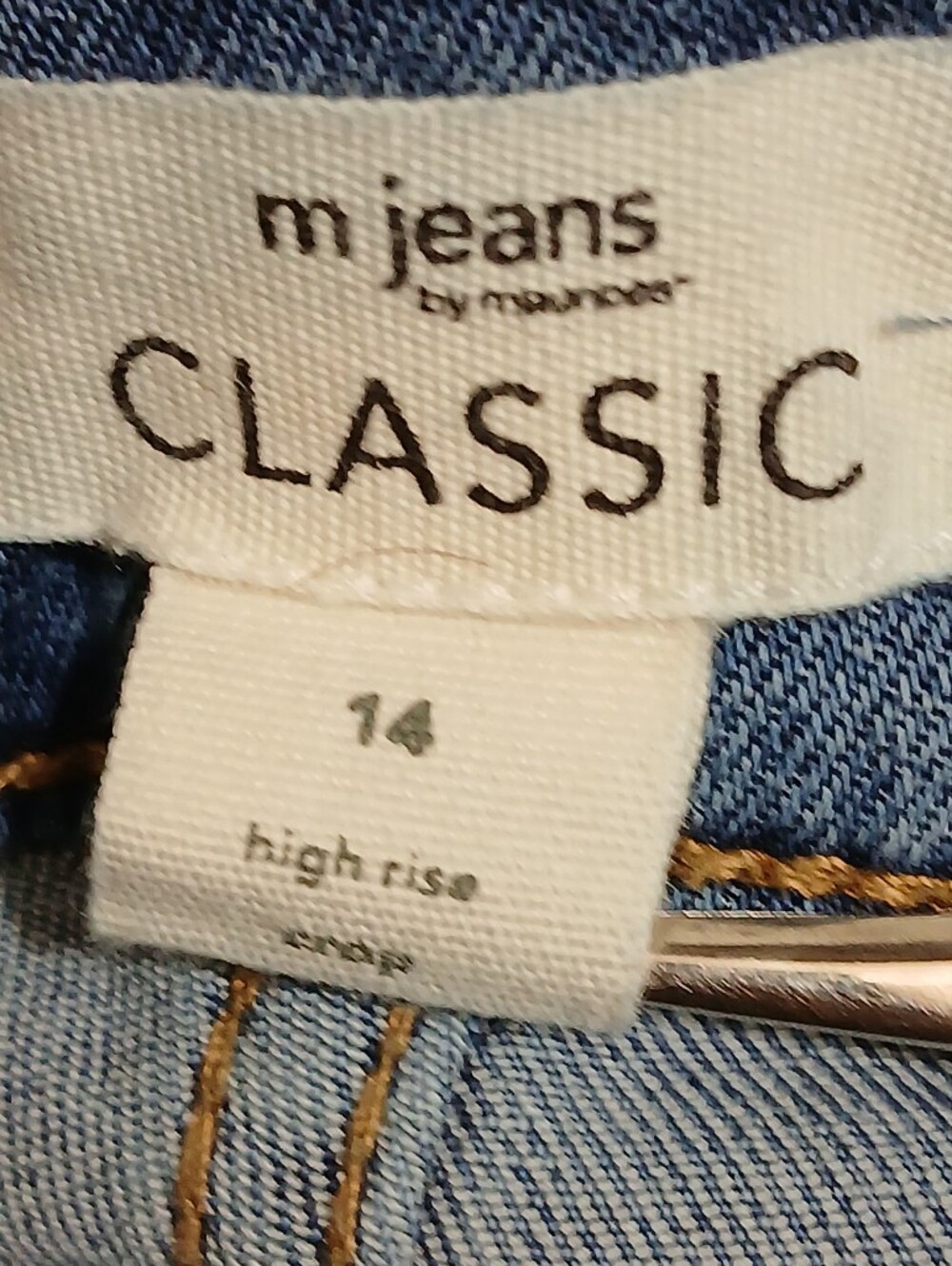 Maurices M Jeans Classic Straight High Rise Crop Blue Stretch Denim - Picture 4 of 6